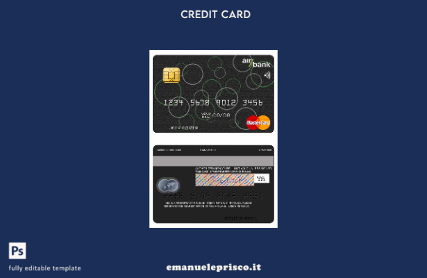 modello di mastercard Czech Air Bank in stile verificato